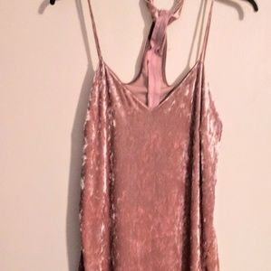 Plus Size Crushed Velvet Choker Mini Dress